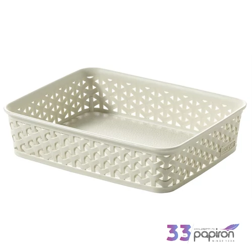 Kosár Rattan hatású Curver My Style A4 Törtfehér Tárolókosarak