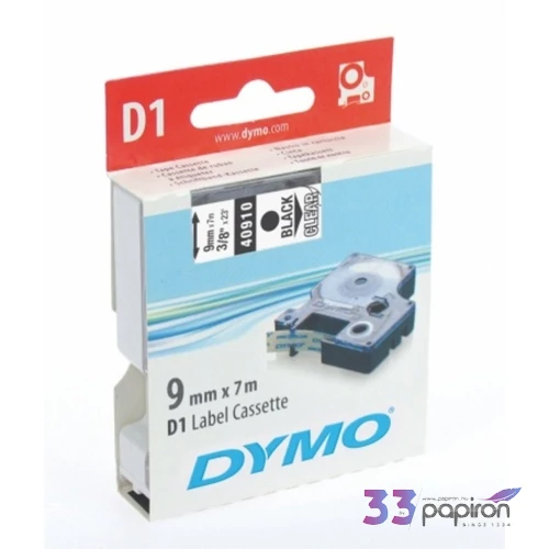 Feliratozó szalag Dymo 9/7m Feliratozógéphez szalagok víztiszta feke 40910/ S0720670