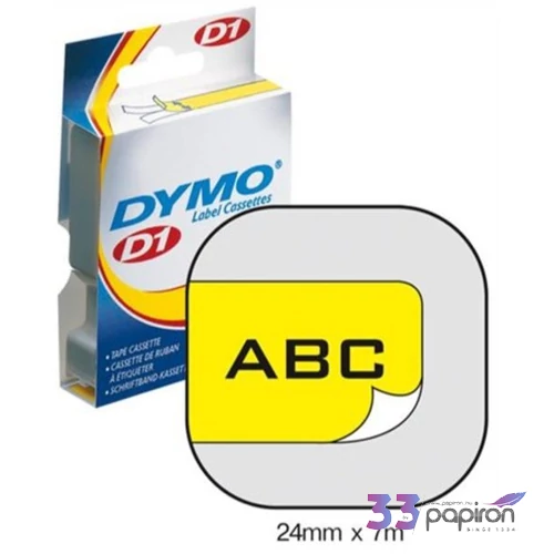 Feliratozó szalag Dymo 24mmx7m poliészte 53718/S0720980 sárga-fekete Feliratozógéphez szalagok