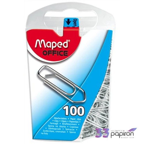 Gémkapocs 25mm Maped galvanizált fém, 40lap 100db/doboz Irodai kiegészítők MAPED 320011