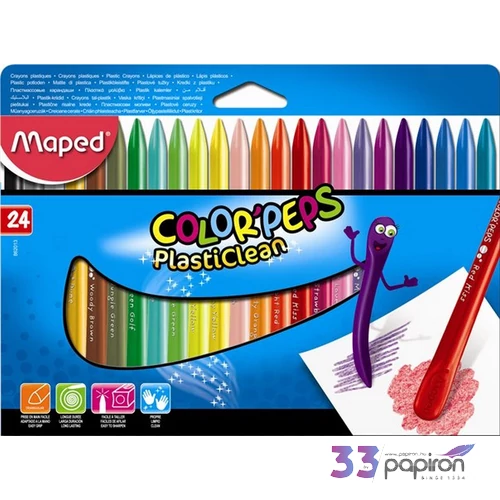 Zsírkréta 24 Maped Color`Peps PlasticClean háromszög 24szín Írószerek Maped 862013
