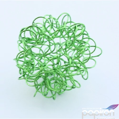 Drótos bolyhoslabda zöld 5cm