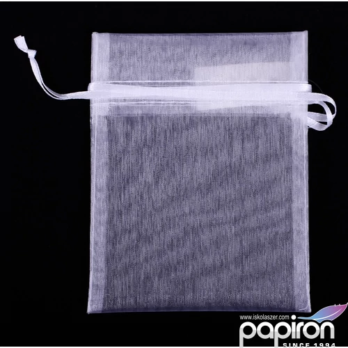 Esküvői organza szütyő fehér 10x12 cm 437329