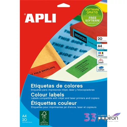 Univerzális etikett Apli 105x148mm (80dbcsomag) LCA12992