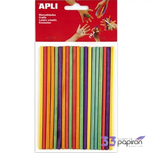 Fa pálcika Apli 150x5mm színes 25db/csom LCA13481