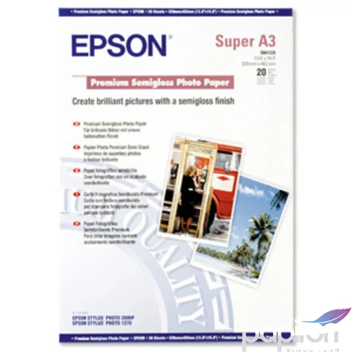 Fotópapír tintasugaras Epson A3+ 251g félfényes LEPS327