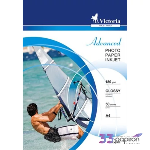 Fotópapír A4 180gr Victoria Advanced magasfényű, tintasugaras 20ív/csom
