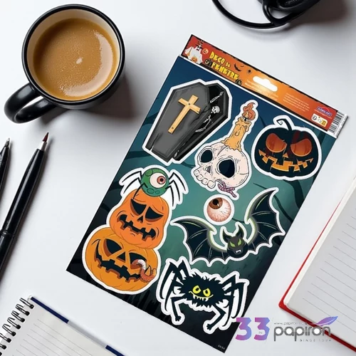Ablakmatrica Halloween Rémségek 20x30cm