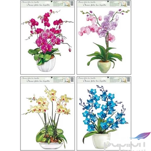 Ablakmatrica orchidea 38x30cm ragasztó nélküli