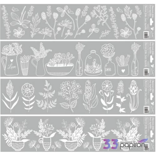 Ablakmatrica virágos 64x15cm
