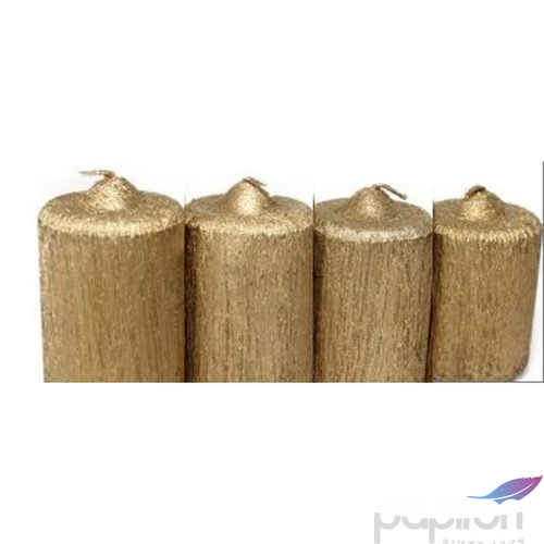 Adventi gyertya kapart metál arany, 4x4x4cm, darabos Égési idő: 7 óra a termék ára 1db-ra értendő!