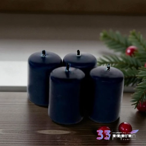 Adventi gyertya matt fekete Fekete 4x4x6cm darabos! a termék ára 1db-ra értendő!