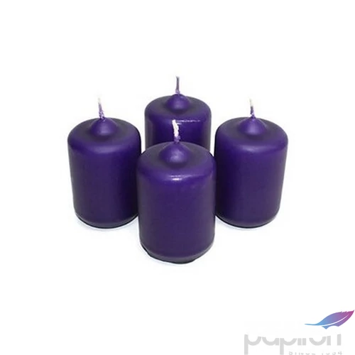 Adventi gyertya matt intenzív Lila 4x4x6cm darabos! a termék ára 1db-ra értendő!