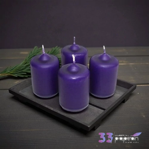 Adventi gyertya matt intenzív Lila 4x4x6cm darabos! a termék ára 1db-ra értendő!