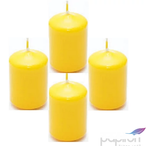 Adventi gyertya matt c sárga Citrom 4x4x6cm darabos! a termék ára 1db-ra értendő!