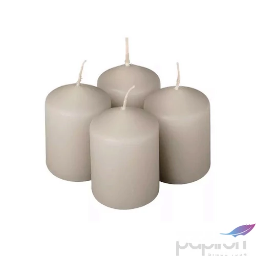 Adventi gyertya matt Pasztel szürke 4x4x6cm darabos! a termék ára 1db-ra értendő!