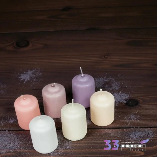 Adventi gyertya matt pasztel Világos púder 4x4x6cm darabos! a termék ára 1db-ra értendő!