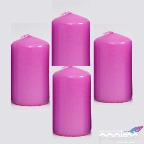 Adventi gyertya matt pink Pink 4x4x6cm darabos! a termék ára 1db-ra értendő!