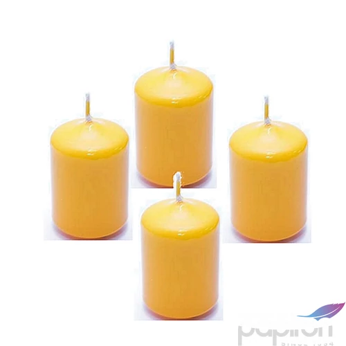Adventi gyertya matt sárga Napsárga 4x4x6cm darabos! a termék ára 1db-ra értendő!