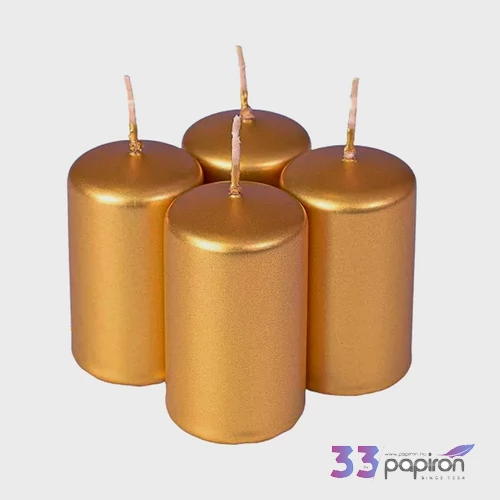 Adventi gyertya metál arany intenzív Arany 4x4x6cm darabos! a termék ára 1db-ra értendő!
