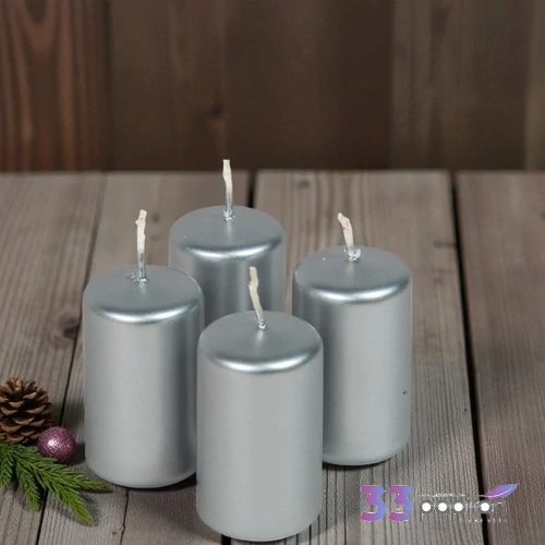 Adventi gyertya metál ezüst intenzív Ezüst 4x4x6cm darabos! a termék ára 1db-ra értendő!