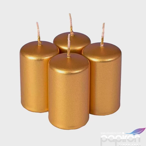Adventi gyertya metál arany intenzív Arany 4x4x6cm darabos! a termék ára 1db-ra értendő!