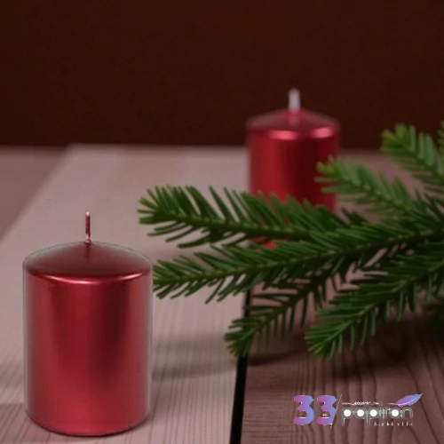 Adventi gyertya metál intenzív Bordó 4x4x6cm darabos! a termék ára 1db-ra értendő!