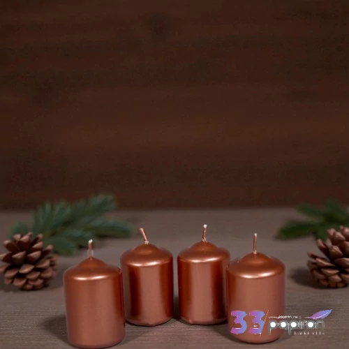 Adventi gyertya metál intenzív Bronz 4x4x6cm darabos! a termék ára 1db-ra értendő!