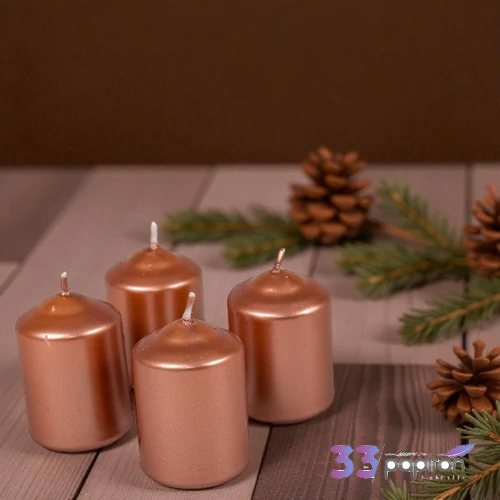 Adventi gyertya metál intenzív Bronz 4x4x6cm darabos! a termék ára 1db-ra értendő!