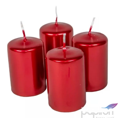 Adventi gyertya metál Metál Piros 4x4x6cm darabos! a termék ára 1db-ra értendő!