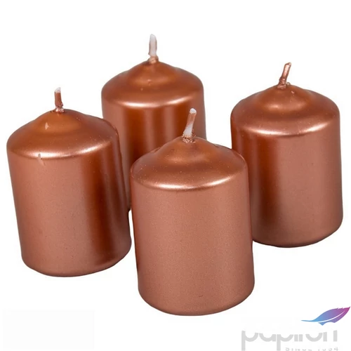 Adventi gyertya metál Metál Rosegold 4x4x6cm darabos! Adventi gyertya