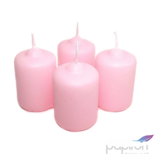 Adventi gyertya metál rózsaszí pasztel Rózsaszín 4x4x6cm darabos! a termék ára 1db-ra értendő!