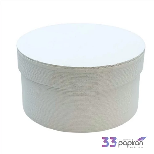 Ajándék doboz kerek 17x9cm fehér 