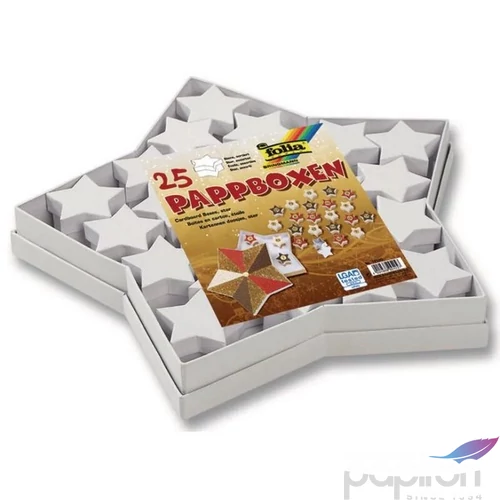 Ajándékdoboz szett adventi naptár csillag 25db-os 37x37x4,5cm egyedi adventi naptár készítő szett