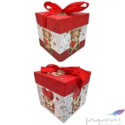 Díszdoboz Valentin napi 15x15cm, 2 féle