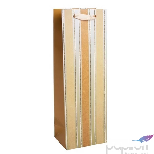 Ajándéktasak italtasak boros matt 12x36cm, arany sávos 371346