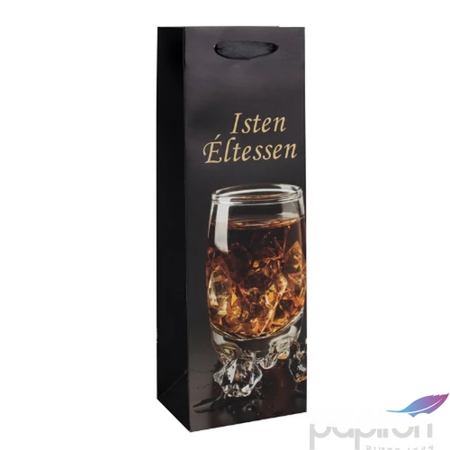 Ajándéktasak italtasak boros matt 12x36cm, Isten éltessen felirattal 371461