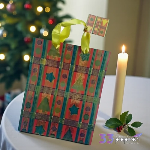 Ajándéktasak Karácsony V2 exkluzív közepes 17,8x10x23cm Cardex vegyesen minta független
