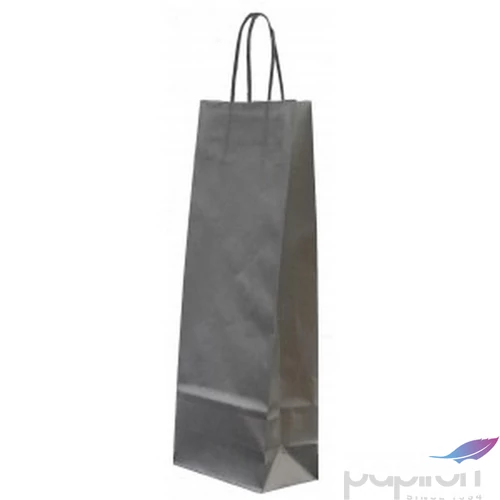 Ajándéktasak sodrott füles Ajándéktasak, italtasak 14x39x8cm, ezüst