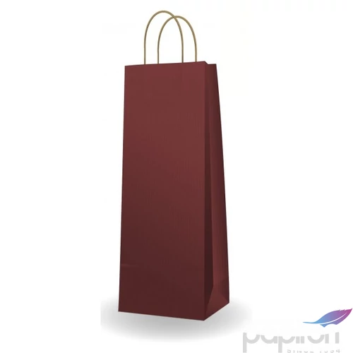 Ajándéktasak sodrott füles Ajándéktasak, italtasak 14x39x8cm piros/bordó
