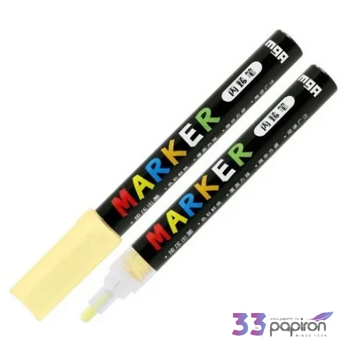 Akril marker 'M and G' 2mm-es fluo sárga/lucifer yellow - S040 dekorációs marker APL976D953 dekormarker