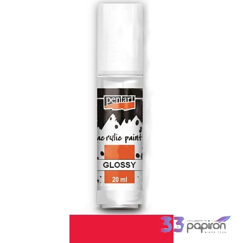 Akrilfesték fényes 20ml Pentart piros 7115