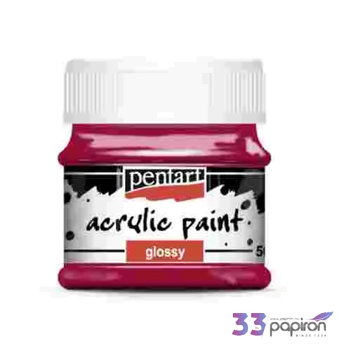 Akrilfesték fényes 50ml borvörös Pentart 7382