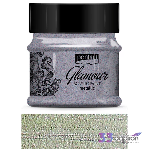 Akrilfesték Glamour metál 50ml Pentart - óezüst