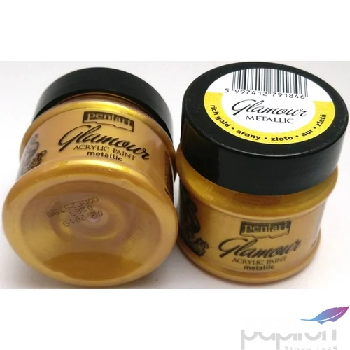 Akrilfesték Glamour metál 50ml Pentart arany Glamour Metalic Gold