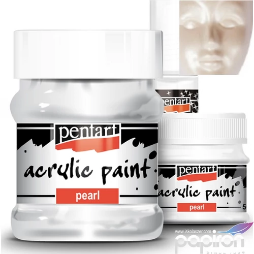 Akrilfesték gyöngyház 230ml Pentart fehér 