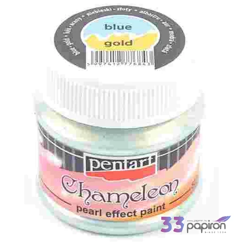 Akrilfesték gyöngyház 50ml Pentart Chameleon kék-arany 7684