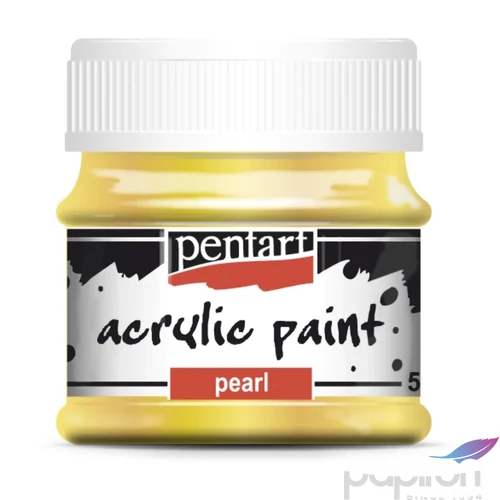 Akrilfesték gyöngyház 50ml Pentart sárga 7436