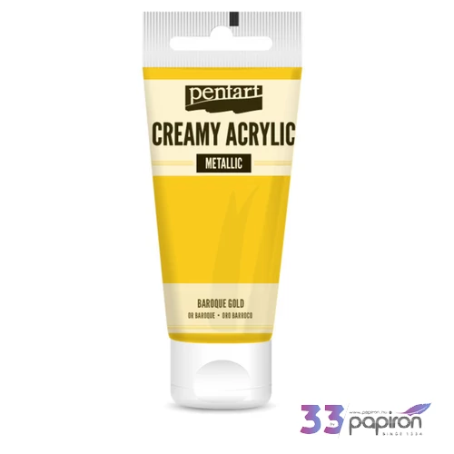 Akrilfesték krémes Pentart metál 60ml barokk arany