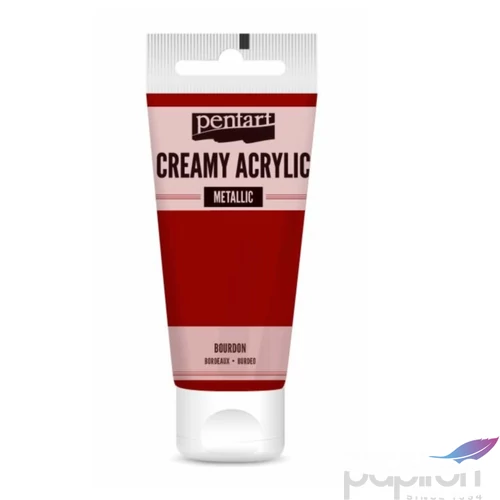 Akrilfesték krémes Pentart metál 60ml bordó